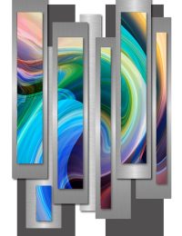 Colorful base wall sculpture