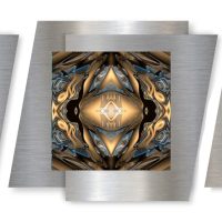 TAPESTRY #5<br/>
3 piece set<br/>
Magnetic Art Tiles<br/>
Hang Vertical or Horizontal<br/>
Approximately 14" x 14" each<br/>
3 Piece Set with Art<br/>
1200.00<br/>